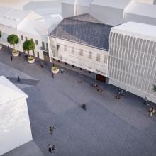 Dósa Nádor téri ideiglenes arculat